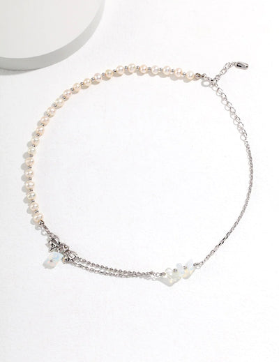 Irregular Design Opal Pearl Necklace