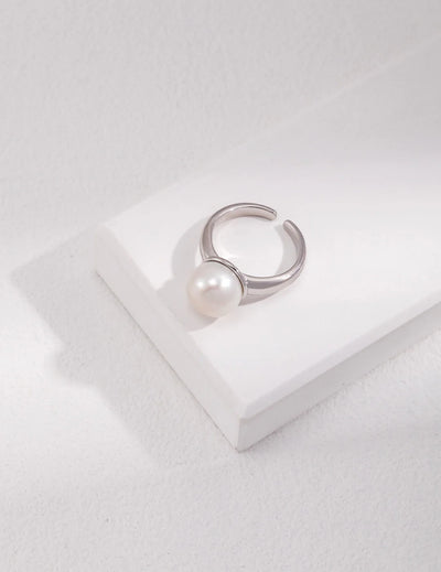 Large Pearl Open Ring