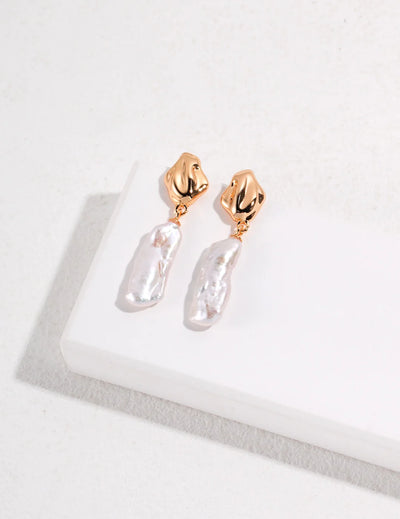 Baroque Irregular Pearl Drop Earrings