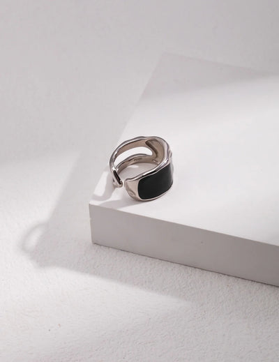 Black Enamel Ring