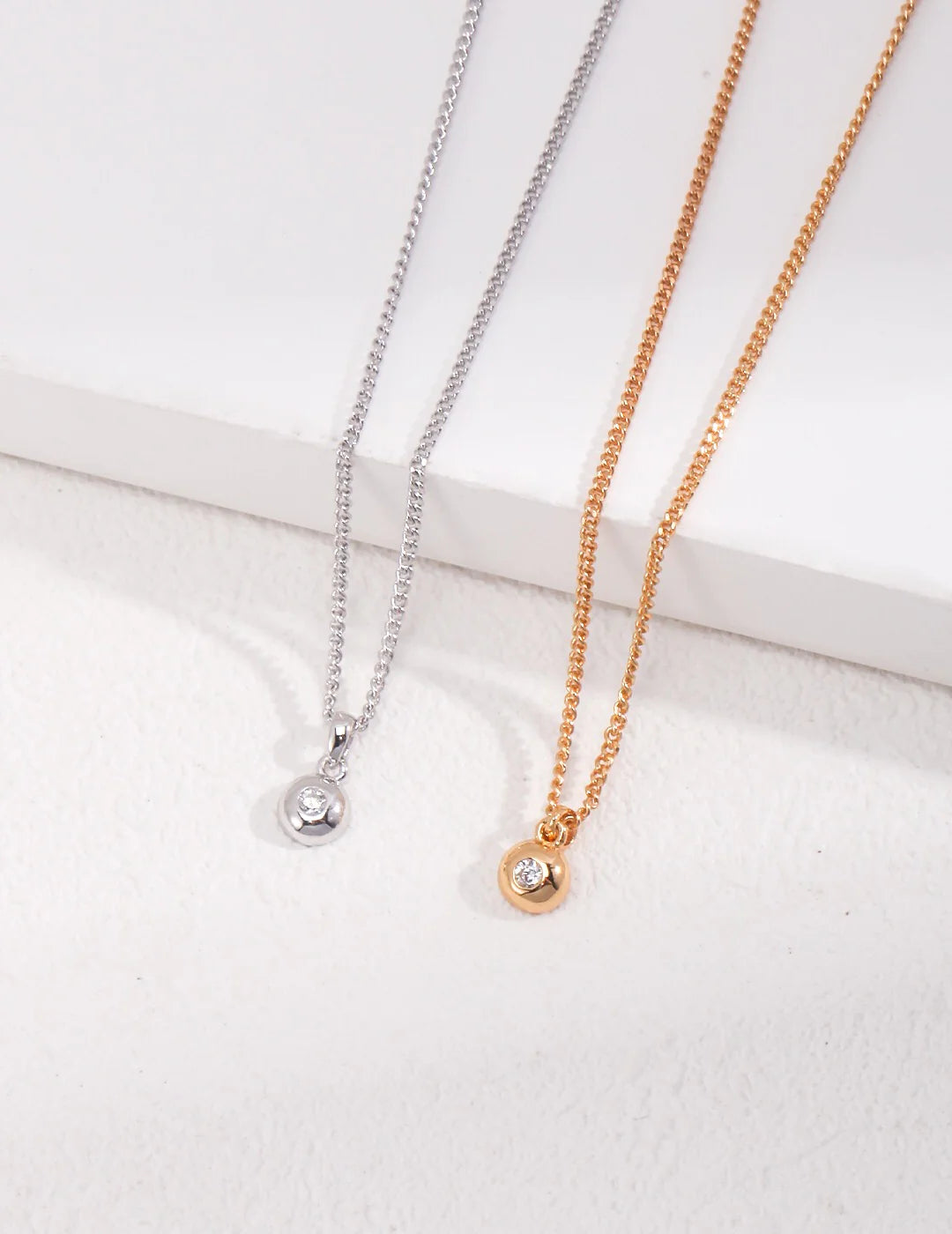 Sterling Silver Zircon Necklace