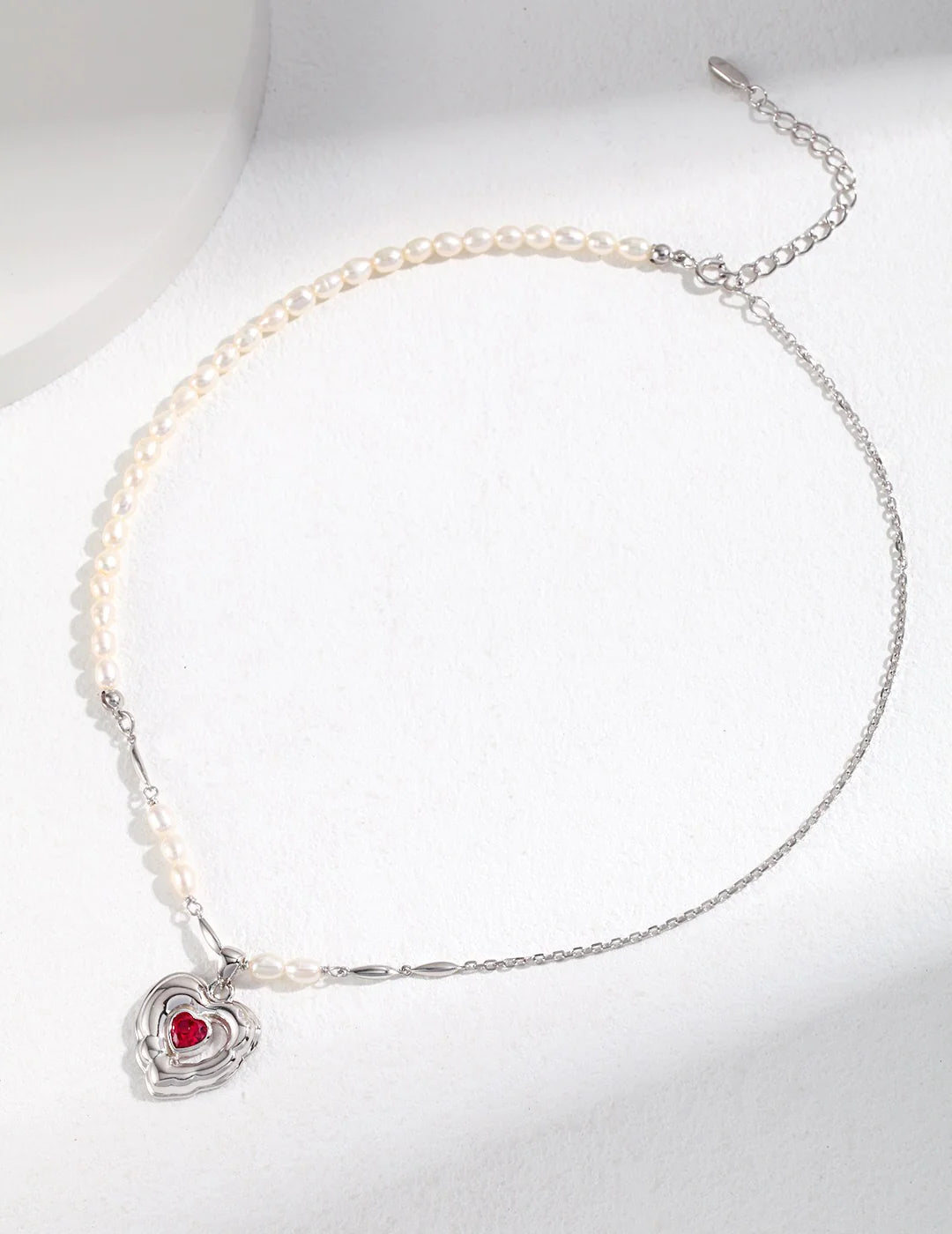 Elegant Heart with Pearl Necklace