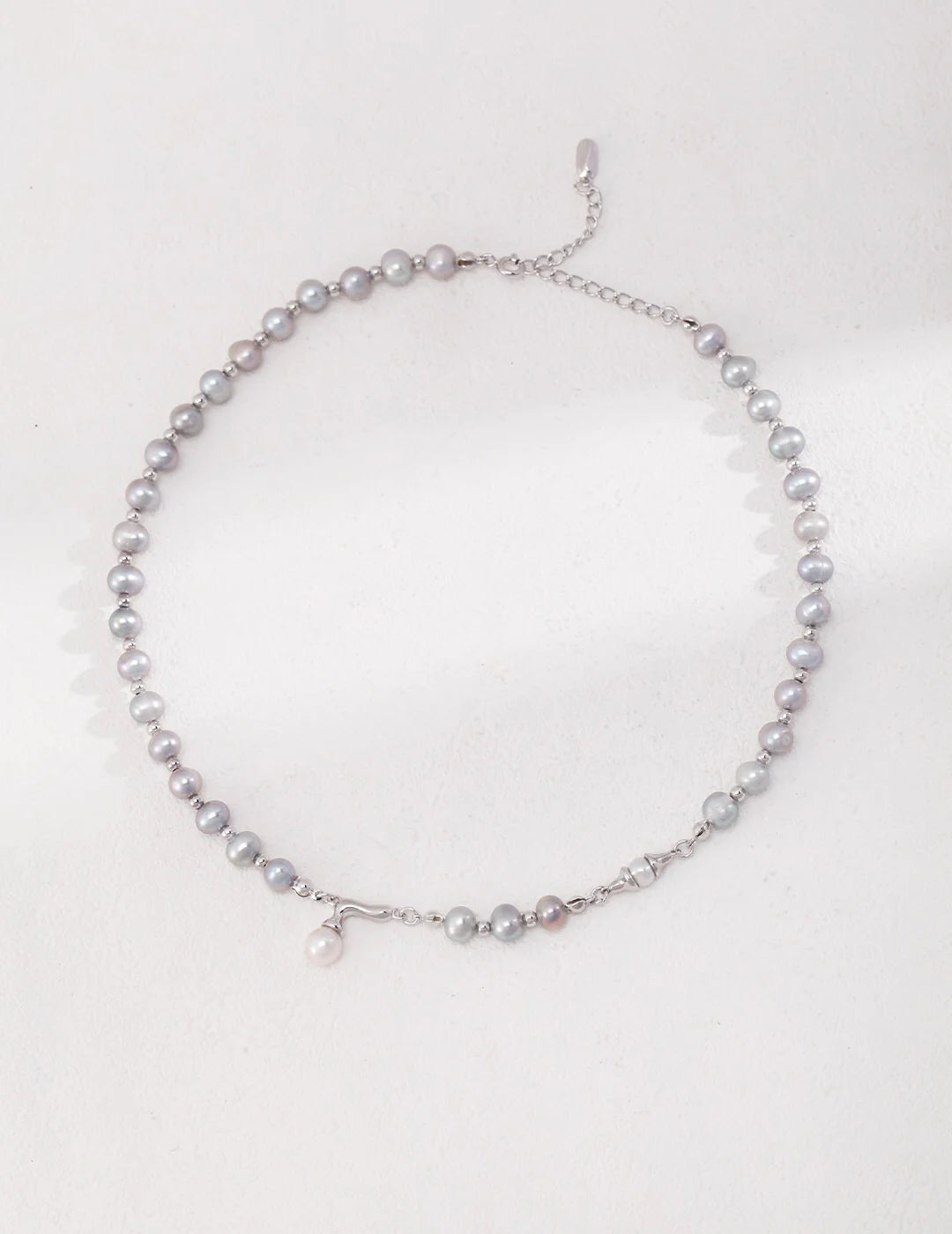 Elegant Gray Pearl Necklace