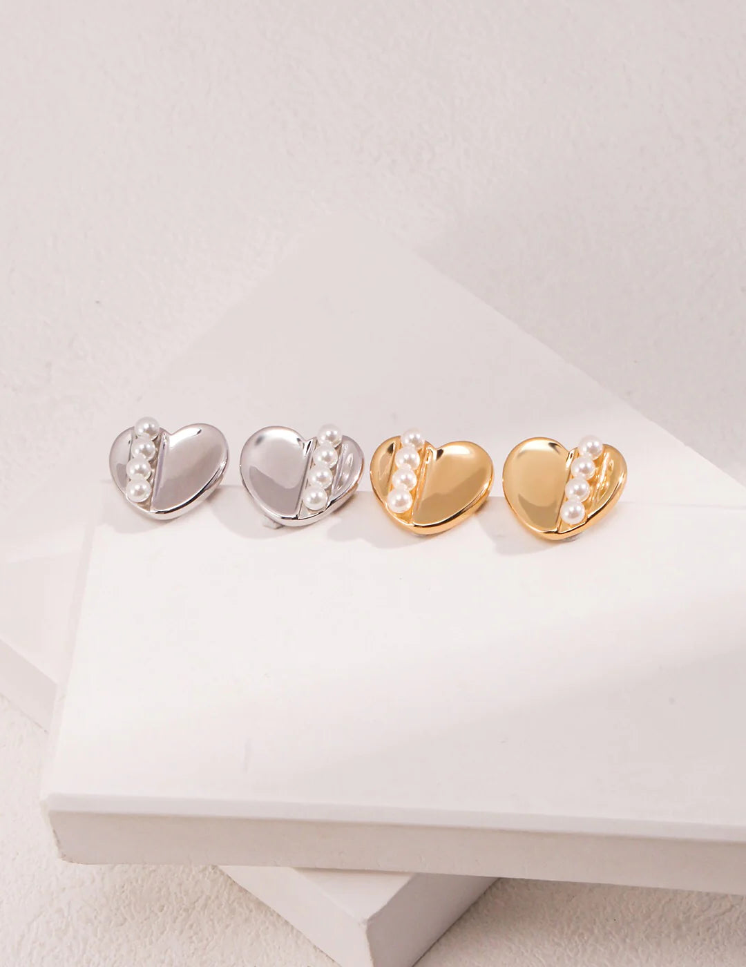 Love Pearl Stud Earrings