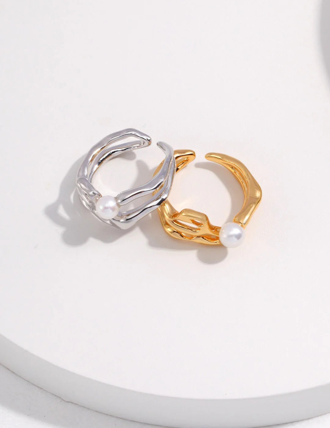 Hollow Irregular Open Ring