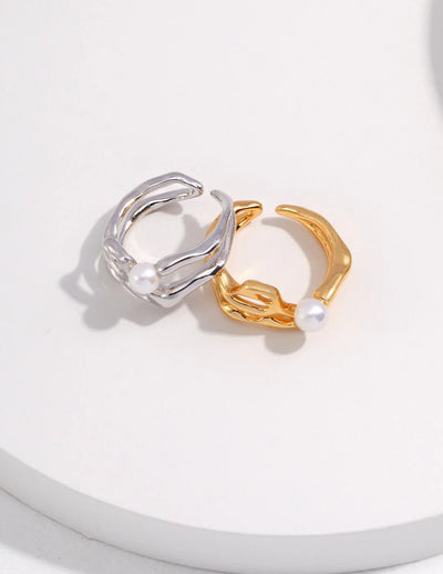 Hollow Irregular Open Ring