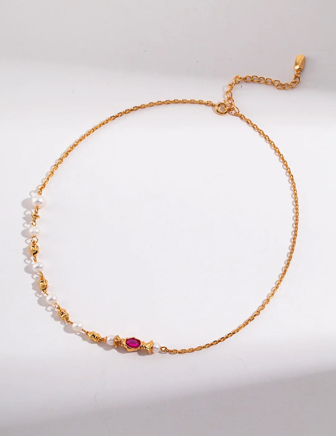 Freshwater Pearl and Pink Zircon Necklace