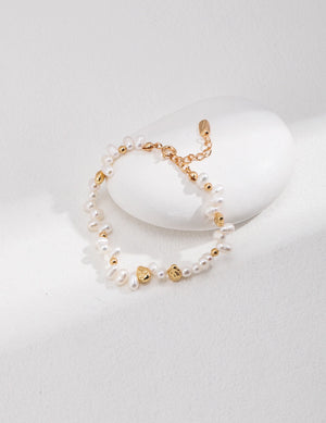 Beaded Freshwater Pearl Adjustable Bracelet