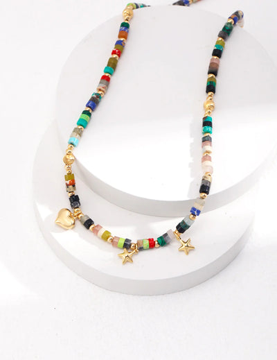 Multicolored Seed Bead Necklace