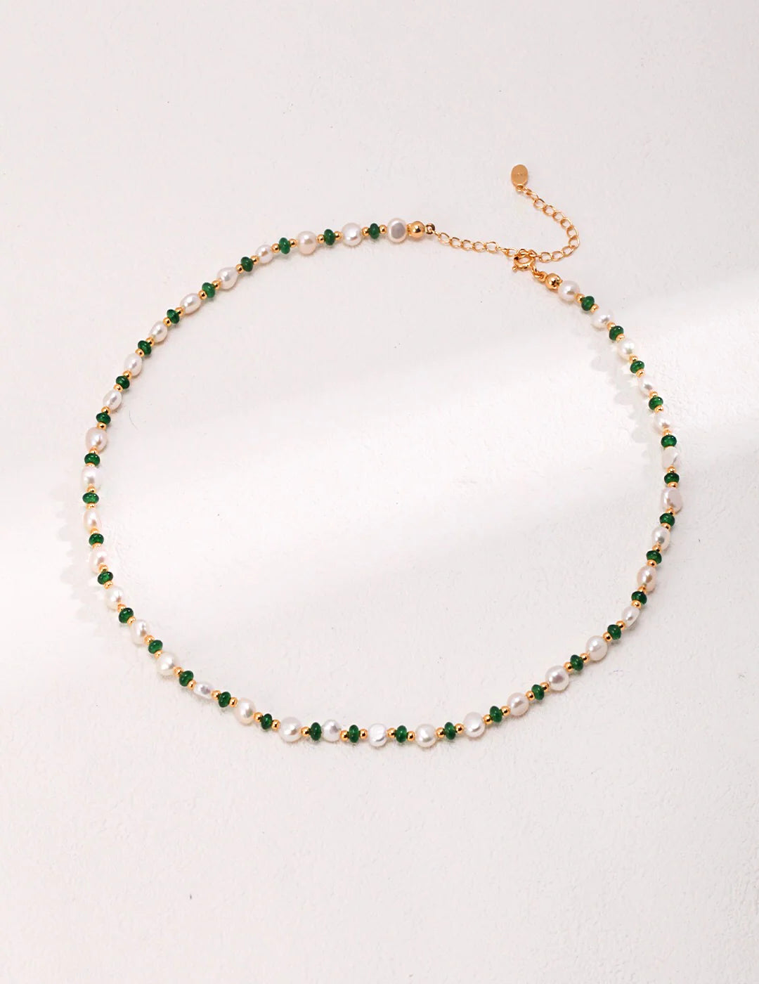 Mini Emerald Freshwater Pearl Necklace